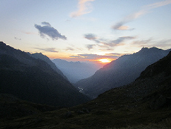 26 Sonnenuntergang  Blick Richtung Klosters